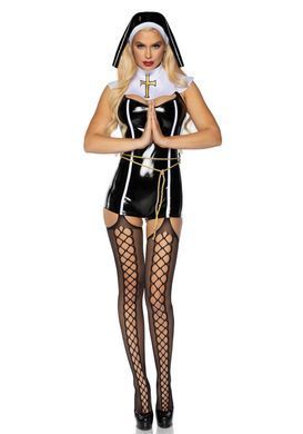 Leg Avenue Vinyl Sinful Sister XL Black