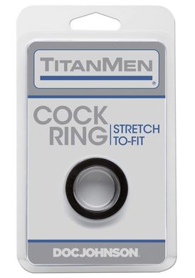 Ерекційне кільце Doc Johnson Titanmen Tools - Cock Ring - Black, Черный