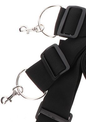 Фіксатори на ліжко з карабінами. чорні Bed Restraints Taboom