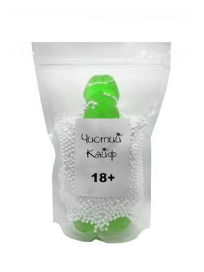 Крафтовое мыло-член с присоской Чистый Кайф Green size XL натуральное, Зелёный
