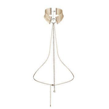 Ожерелье-воротник Bijoux Indiscrets Desir Metallique Collar - Gold, Золотистый