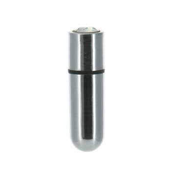 Вибропуля PowerBullet First-Class Bullet 2.5&Prime; with Key Chain Pouch, Silver, 9 режимов вибрации, Серебристый