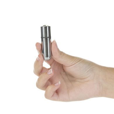 Вибропуля PowerBullet First-Class Bullet 2.5&Prime; with Key Chain Pouch, Silver, 9 режимов вибрации, Серебристый