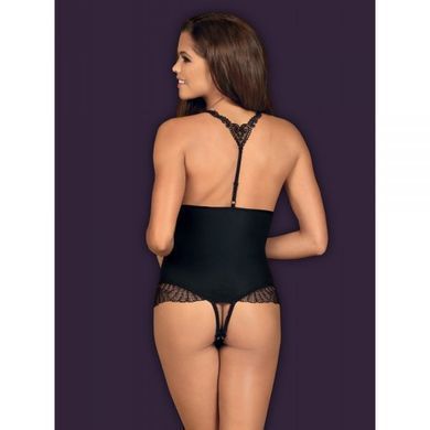 Боді Obsessive Chiccanta crotchless Teddy black L / XL