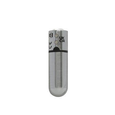 Вибропуля PowerBullet First-Class Bullet 2.5&Prime; with Key Chain Pouch, Silver, 9 режимов вибрации, Серебристый