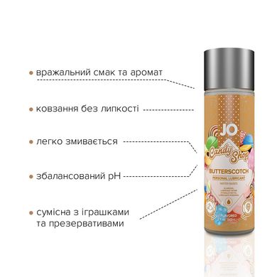 Лубрикант на водной основе System JO H2O - Candy Shop - Butterscotch (60 мл) без сахара и парабенов