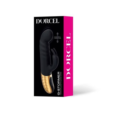 Вібратор Dorcel G-STORMER зі зворотно-поступальним рухом голівки, Черный/золотистый