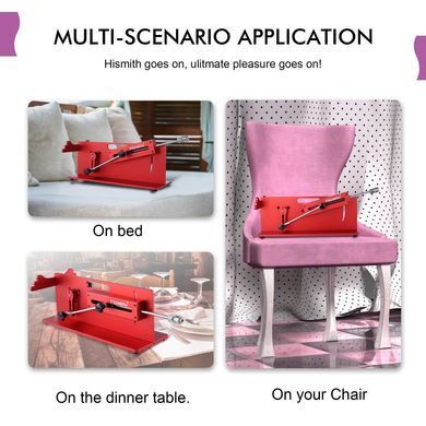 Смарт секс-машина Hismith Table Top 2.0 Pro APP Red, настільна версія