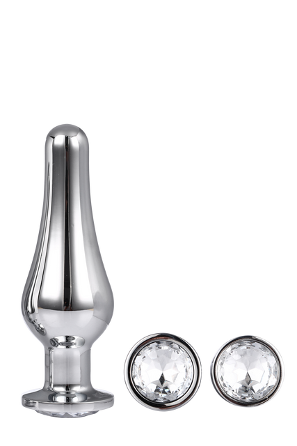 DT21874 набір анальних пробок конічної форми Dream Toys GLEAMING LOVE PLEASURE SET SILVER
