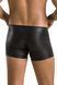 Чоловічі шкіряні боксери з блискавками Passion Short Matt XXL/XXXL, чорні