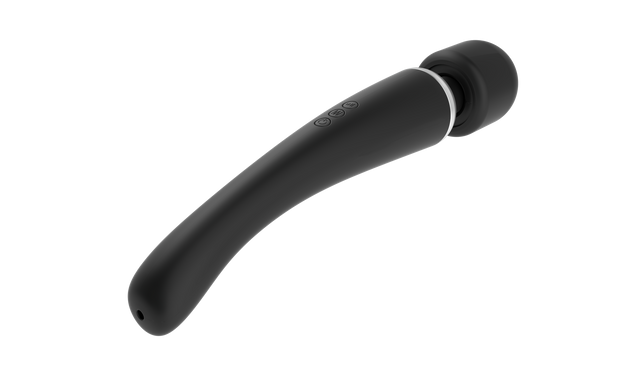 Потужний вібромасажер Dorcel Megawand Black який перезаряджається, 160 режимів, Черный