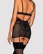 Сорочка в сіточку Obsessive Basitta зі шнурівкою, чорний, S/M