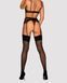 Комплект со шнуровкой и поясом для чулок Obsessive Basitta set Black S/M