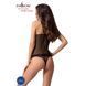 Комплект білизни MELISSA SET black S/M - Passion: ліф-сорочка зі шнурівкою і трусики, Черный