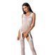 Бодистокинг Passion BS061 white, комбинезон, имитация чулок, Белый