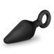 Анальний плаг із кільцем-стопером Blush Anal Adventures Platinum Silicone чорний, 11.4 х 3.1 см