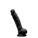 Фалоімітатор SilexD Johnny Black (MODEL 1 size 7in), двошаровий, силікон + Silexpan, діаметр 3,8см, Черный