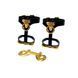 Поножі з італійської шкіри із золотими деталями Butterfly cuffs UPKO