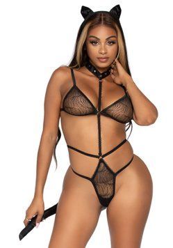 Leg Avenue Roleplay Sex Kitten Black O/S