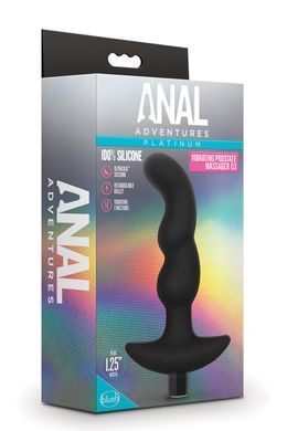 Масажер&nbsp;простати&nbsp;звивистий з вібрацією Blush Anal&nbsp;Adventures&nbsp;чорний