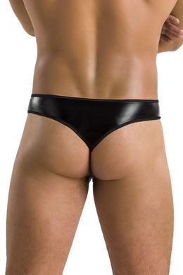 Мужские стринги Passion Thong Paul S/M, черные, под латекс