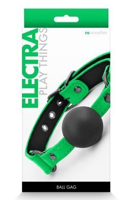 Кляп ELECTRA BALL GAG GREEN BONDAGE COUTURE BALL GAG BLACK