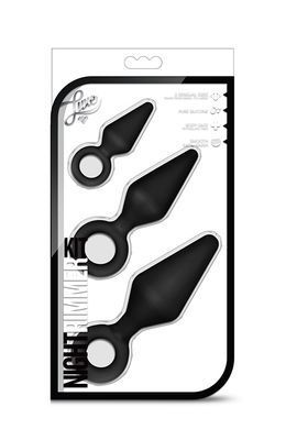 Набор анальных пробок LUXE WEARABLE NIGHT RIMMER KIT BLACK