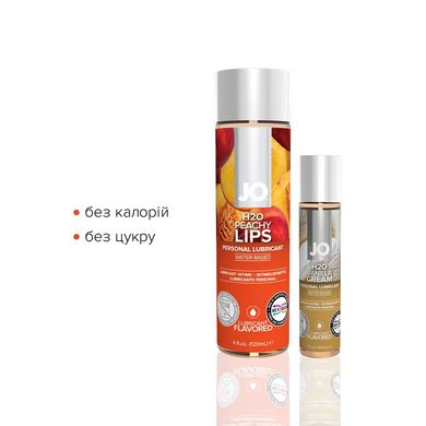 Комплект смакових лубрикантів System JO GWP — Peaches & Cream — Peachy Lips 120 мл & H2O Vanilla 30