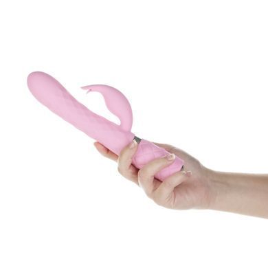 Розкішний кролик з ротацією та вібрацією Pillow Talk Lively Pink, кристал Сваровскі, потрійний відро, Рожевий