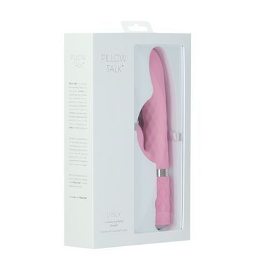 Розкішний кролик з ротацією та вібрацією Pillow Talk Lively Pink, кристал Сваровскі, потрійний відро, Рожевий