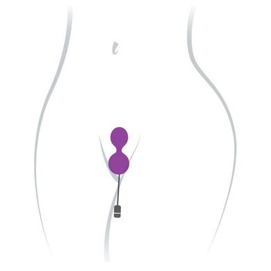 Вагінальні кульки з вібрацією Adrien Lastic Kegel Vibe Purple, діаметр 3,7 см, Фиолетовый