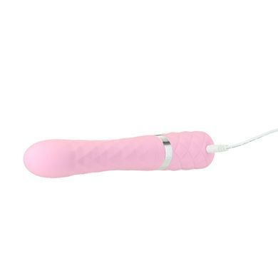 Розкішний кролик з ротацією та вібрацією Pillow Talk Lively Pink, кристал Сваровскі, потрійний відро, Рожевий