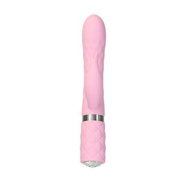 Розкішний кролик з ротацією та вібрацією Pillow Talk Lively Pink, кристал Сваровскі, потрійний відро, Рожевий