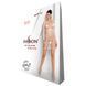 Бодістокінг-сукня з глибоким коміром Passion BS093 white, довгі рукави
