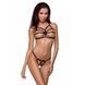 Трусики-стрінги зі стреп ARMANDA THONG black S/M - Passion Exclusive