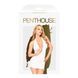 Мини-платье с открытой спиной и стрингами Penthouse - Earth-Shaker White S/M