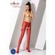 Еротичні колготки-бодістокінг Passion S012 red, імітація панчох, пояса та ажурних трусиків, Червоний