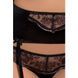 Комплект білизни BRIDA SET OpenBra black S/M - Passion Exclusive: трусики-танга, пояс, відкритий ліф, Черный