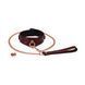 Кожаный ошейник с поводком Liebe Seele Wine Red Curved Collar, замок-сердечко