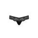 Кружевные трусики-танга с атласным бантиком Naja Thong black XXL/XXXL - Passion, Черный