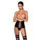 Пояс-корсет з екошкіри CELINE SET WITH OPEN BRA S/M &mdash; Passion: шнурівка, знімні пажі для панчіх, стр