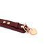 Кожаный ошейник с поводком Liebe Seele Wine Red Curved Collar, замок-сердечко