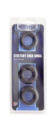 Набор колец MENZSTUFF STRETCHY COCK RINGS, SMOKE