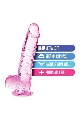 Фалоімітатор реалістичний на присосці Blush Naturally Yours рожевий, 15.2 х 2.5 см