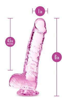 Фалоімітатор реалістичний на присосці Blush Naturally Yours рожевий, 15.2 х 2.5 см