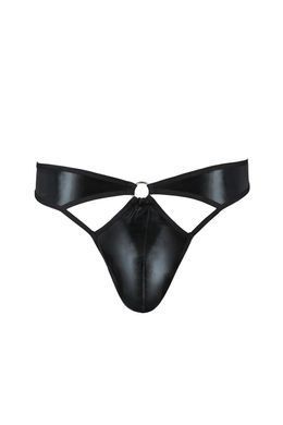 Мужские стринги Passion Thong Paul XXL/XXXL, черные, под латекс