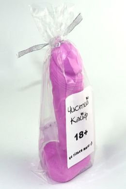 Крафтове мило-член із присоскою Чистий Кайф Violet size M, натуральне, Фиолетовый