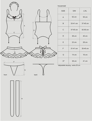 Obsessive Housemaid 5 pcs costume S/M