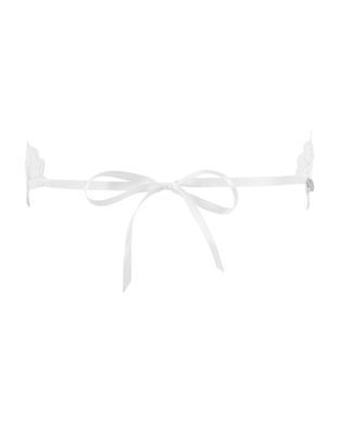 Атласная Маска для глаз белая Amor Blanco eye mask white O/S
