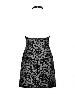 Пеньюар C трусиками Obsessive Softily chemise Black L \ XL